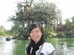 Sonya infront of the Tarzan treehouse